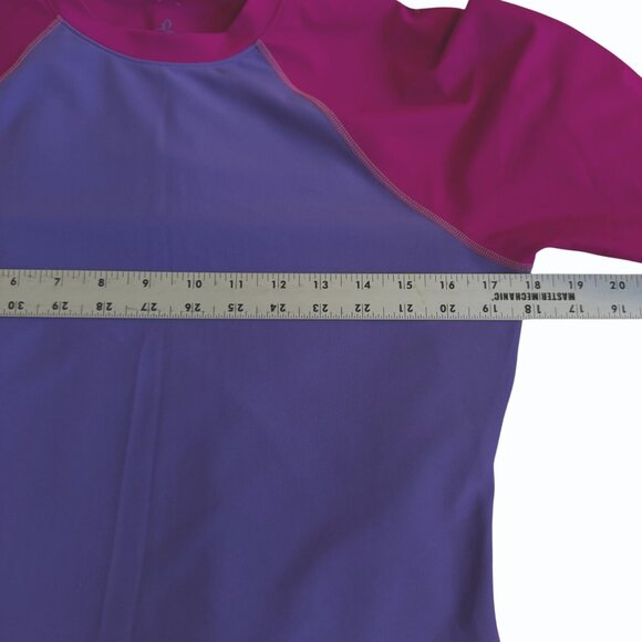 Prana Lorelei Sun Top Womens M UPF Quick Dry Pink Purple Beach Rash Guard - Picture 7 of 9